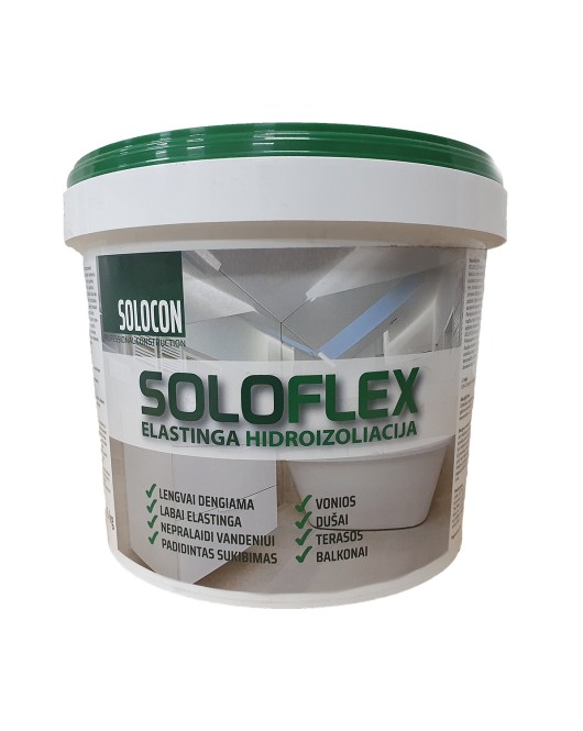 SOLOFLEX - elastinga hidroizoliacija lauko ir vidaus darbams, 6kg
