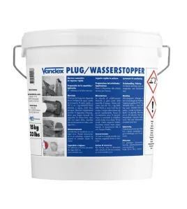 VANDEX PLUG - labai greitai stingstantis cementinis mišinys, 15 kg