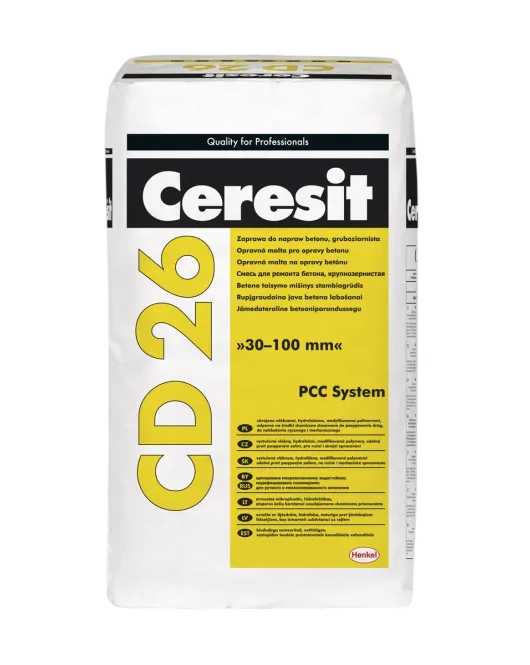 Ceresit CD26 stambiagrūdis betono remontinis mišinys 30-100 mm, 25kg