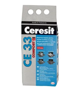 Ceresit CE33 Comfort spalvotas glaistas siauroms siūlėms (1-8 mm), baltas (01), 2kg