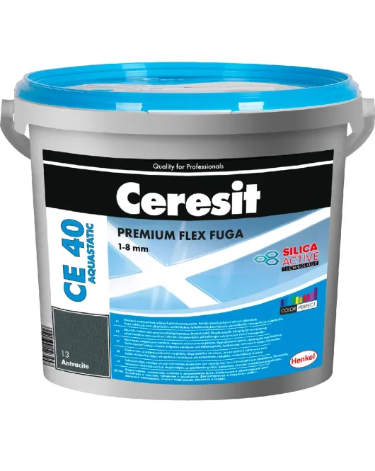 Ceresit CE40 Premium Flex Fuga elastingas plytelių siūlių glaistas (1-8 mm), bazalt (15), 2kg
