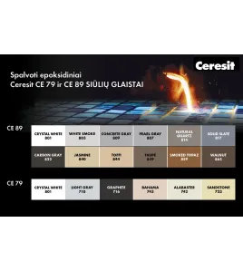 Ceresit CE89 UltraEpoxy Premium 2 komp. epoksidinis glaistas ir klijai (1-15 mm), Jasmine (840), 2,5kg