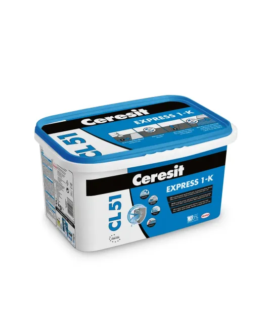 Ceresit CL51 Express vienkomponentė hidroizoliacija, 5kg Ceresit CL51 Express vienkomponentė hidroizoliacija, 5kg