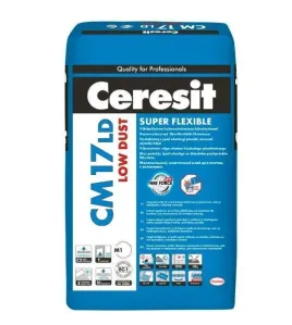 Ceresit CM17 Low Dust nedulkantys ypač elastingi plytelių klijai, 25kg