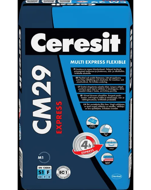 Ceresit CM29 Multi Express greitai kietėjantys plytelių klijai, 25kg
