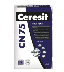Ceresit CN75 Fibre Plan pluoštu armuotas išsilyginantis grindų mišinys 1-50 mm, 25kg