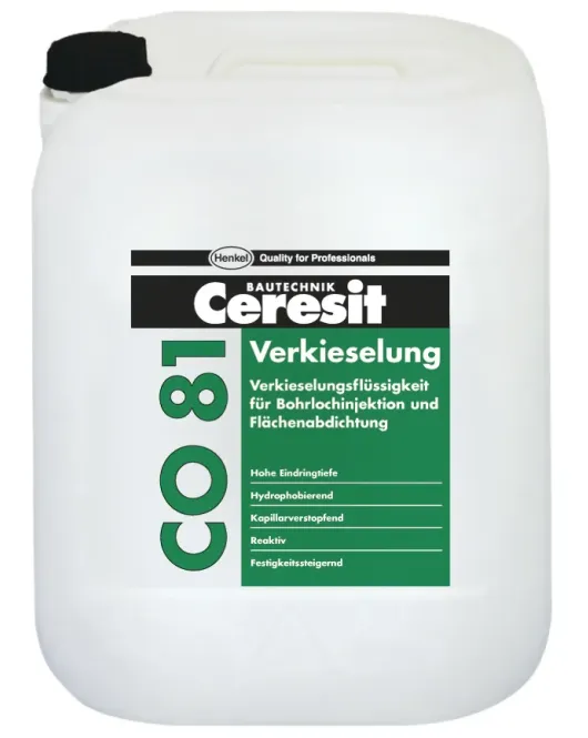 Ceresit CO81 injektavimo skystis drėgniems mūrams, 30kg