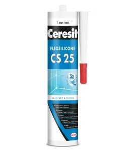 Ceresit CS25 MicroProtect sanitarinis silikonas, Carrara (03), 280ml