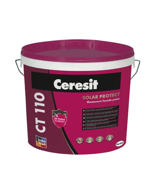 Ceresit CT110 Solar Protect elastomeriniai fasado dažai, balta bazė, 14l