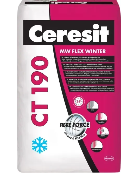Ceresit CT190 Winter žieminis armavimo ir klijavimo mišinys mineralinei vatai, 25kg