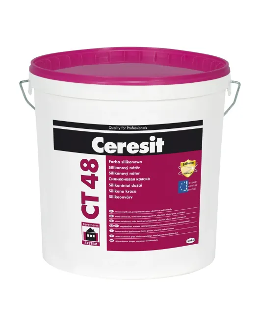 Ceresit CT48 Silicone Self Clean silikoniniai dažai, balta bazė, 3,5l