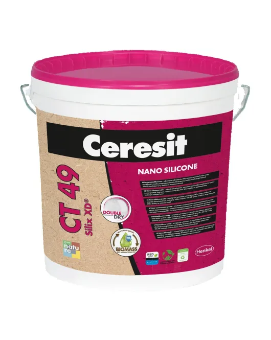 Ceresit CT49 Nano Silicone Reno nanosilikoniniai dažai, balta bazė, 15l