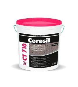 Ceresit CT710 Visage akmens natūralumo dekoratyvinis tinkas, Granite akmenėliai Calcutta Anthracite, 13kg