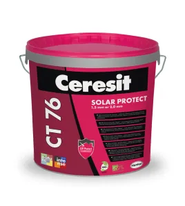 Ceresit CT76 silikoninis-elastomerinis dekoratyvinis tinkas, akmenukų faktūra, frakcija 1,5 mm, balta bazė, 25kg
