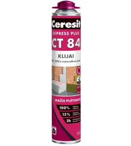 Ceresit CT84 Express Plus EPS ir mineralinės vatos PU klijai, 850ml