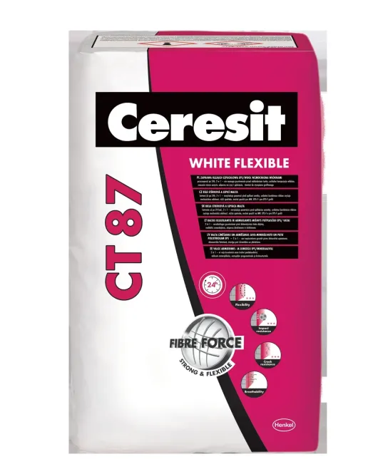 Ceresit CT87 White Flexible klijai ir armuojantis mišinys EPS ir mineralinės vatos plokštėms, 25kg