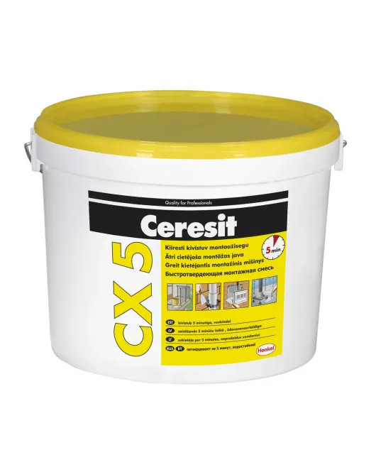 Ceresit CX5 Express greitai kietėjantis montažinis cementas, 5kg