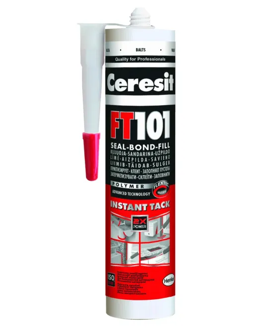 Ceresit FT101 Flextec universalus elastingas hermetikas-klijai, baltas (High Tack), 280ml