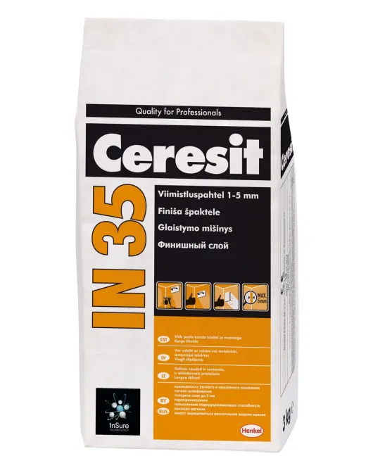 Ceresit IN35 glaistas vidaus darbams 1-5 mm, 3kg