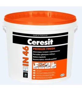 Ceresit IN46 paruoštas naudoti baltas polimerinis glaistas 0-3 mm, 25kg
