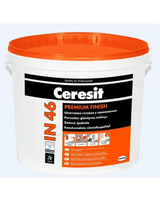 Ceresit IN46 paruoštas naudoti baltas polimerinis glaistas 0-3 mm, 25kg Ceresit IN46 paruoštas naudoti baltas polimerinis glaistas 0-3 mm, 25kg