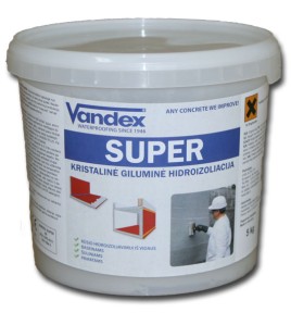 VANDEX SUPER kristalinė hidroizoliacija, 5kg