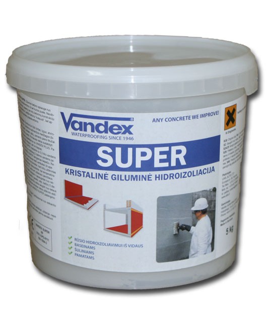 VANDEX SUPER kristalinė hidroizoliacija, 5kg VANDEX SUPER kristalinė hidroizoliacija, 5kg