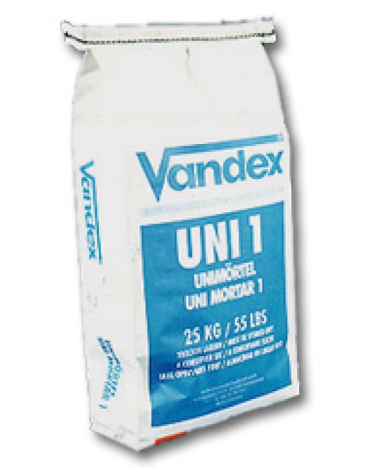VANDEX UNI MORTAR 1 – cementinis hidroizoliuojantis remontinis mišinys, 25kg VANDEX UNI MORTAR 1 – cementinis hidroizoliuojantis remontinis mišinys, 25kg