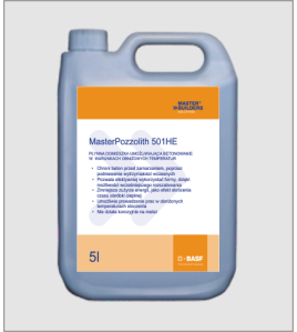 MasterPozzolith 501 HE - prieššaltinis priedas betonui - greitiklis, 5L