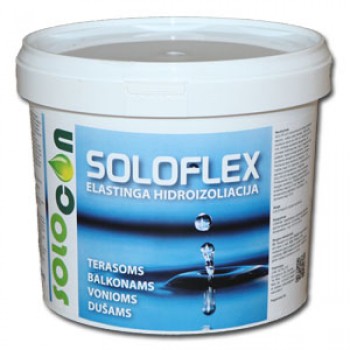 SOLOFLEX - elastinga hidroizoliacija lauko ir vidaus darbams, 6kg SOLOFLEX - elastinga hidroizoliacija lauko ir vidaus darbams, 6kg