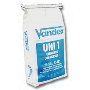VANDEX UNI MORTAR 1 – cementinis hidroizoliuojantis remontinis mišinys, 25kg